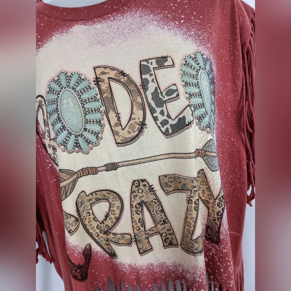 2 FOR $30 Fringed Rodeo Crazy Graphic Top (#1,281) - Picture 5 of 10